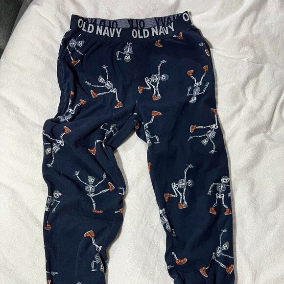 Old Navy Kids Boys Navy Skeleton Micro Fleece Pajama Jogger Pants Size L (10-12) - Picture 1 of 2